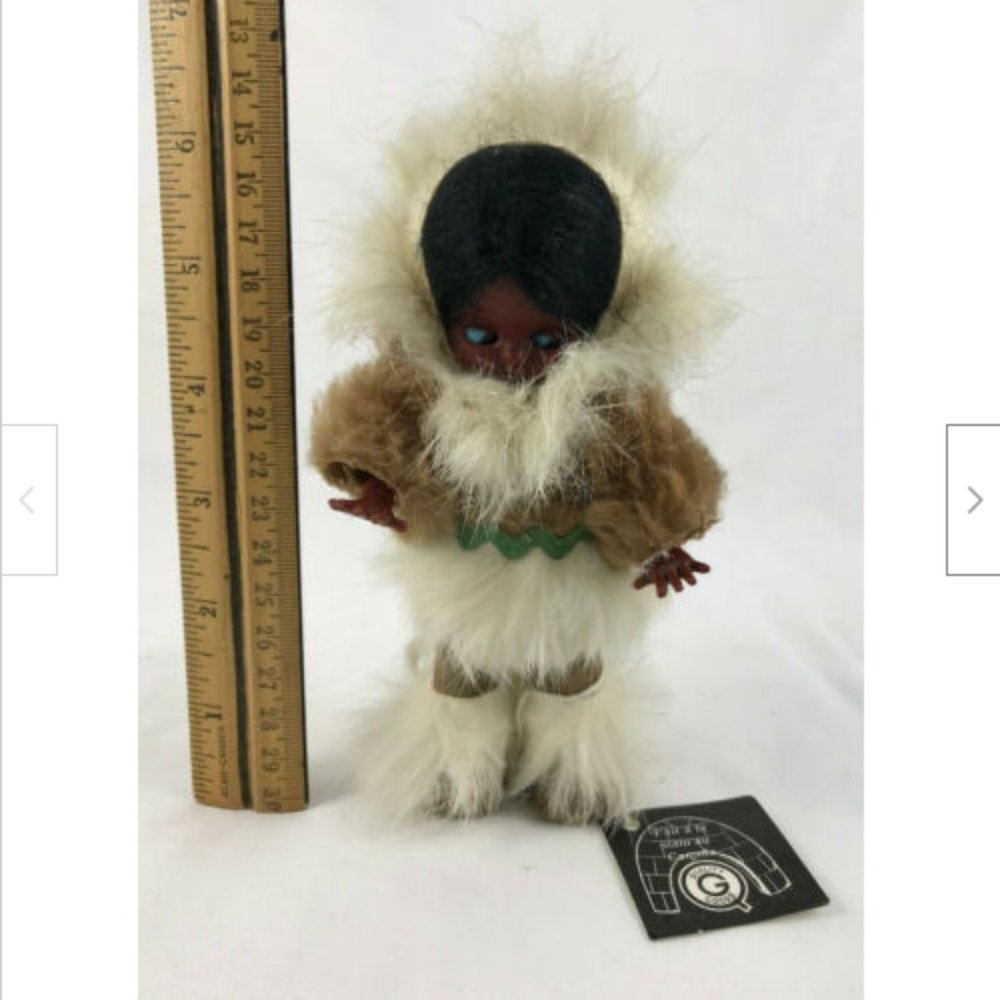 Vintage Inuit 6" Doll with Tag Open Close Sleepy Eyes Made in Canada